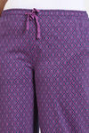 Zivame True Curv Petal Dreams Knit Cotton Pyjama Set - Medivel Blue — thumbnail 6
